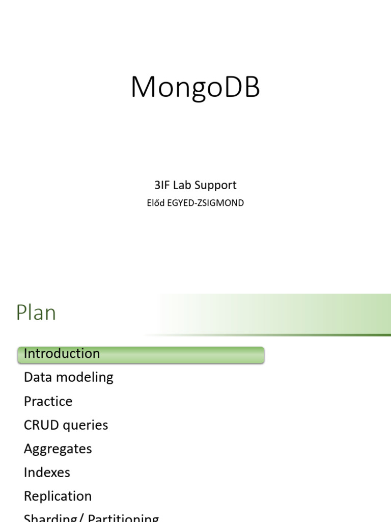 Mongo dbintro pdf