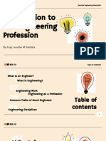 Introduction To Engineering Profession