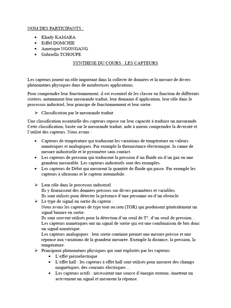 Synthèse Du Cour | PDF