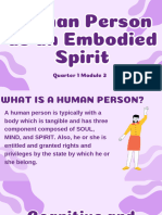 Human Person As An Embodied Spirit