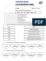 Examen de Razonamiento Verbal y Matematica 13 de Octubre