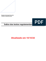Índice Dos Textos Regulamentares em Vigor 2022-10-10