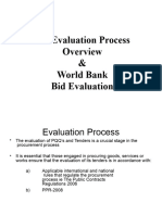 Bid Evaluation Process Overview & World Bank Bid Evaluation