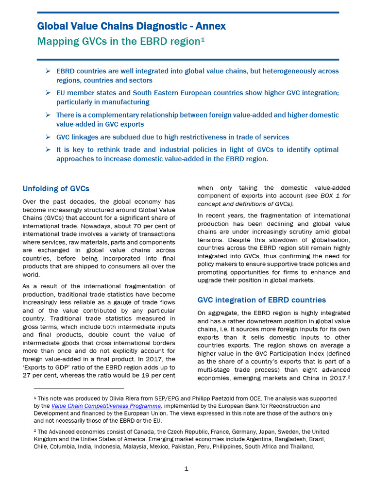Global Value Chain Gvc Theory Pdf