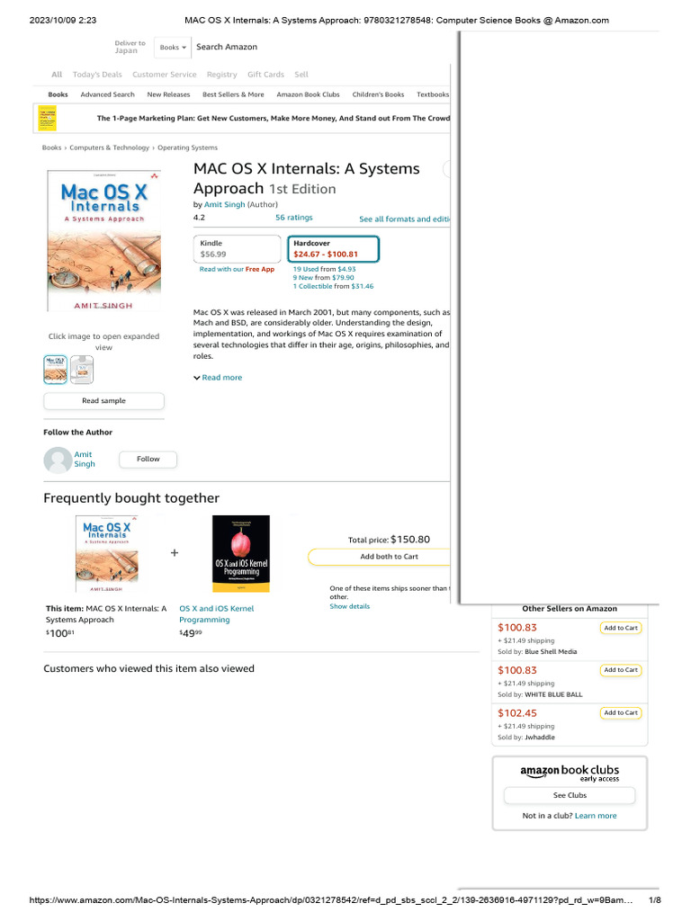 Mac os x internals a systems approach 9780321278548 computer
