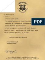 Carta Invitacion Harry Potter