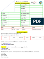 Vocabulary List and Adverbs of Frequency U2 NA1