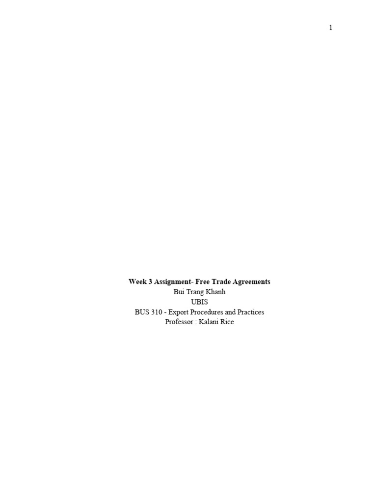 Vietnam's Free Trade Agreements Impact | PDF