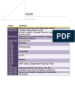 4 - Arnold Finch- Daily Schedule