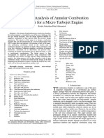 Design and Analysis of Annular Combustion Chamber For A Micro Turbojet Engine