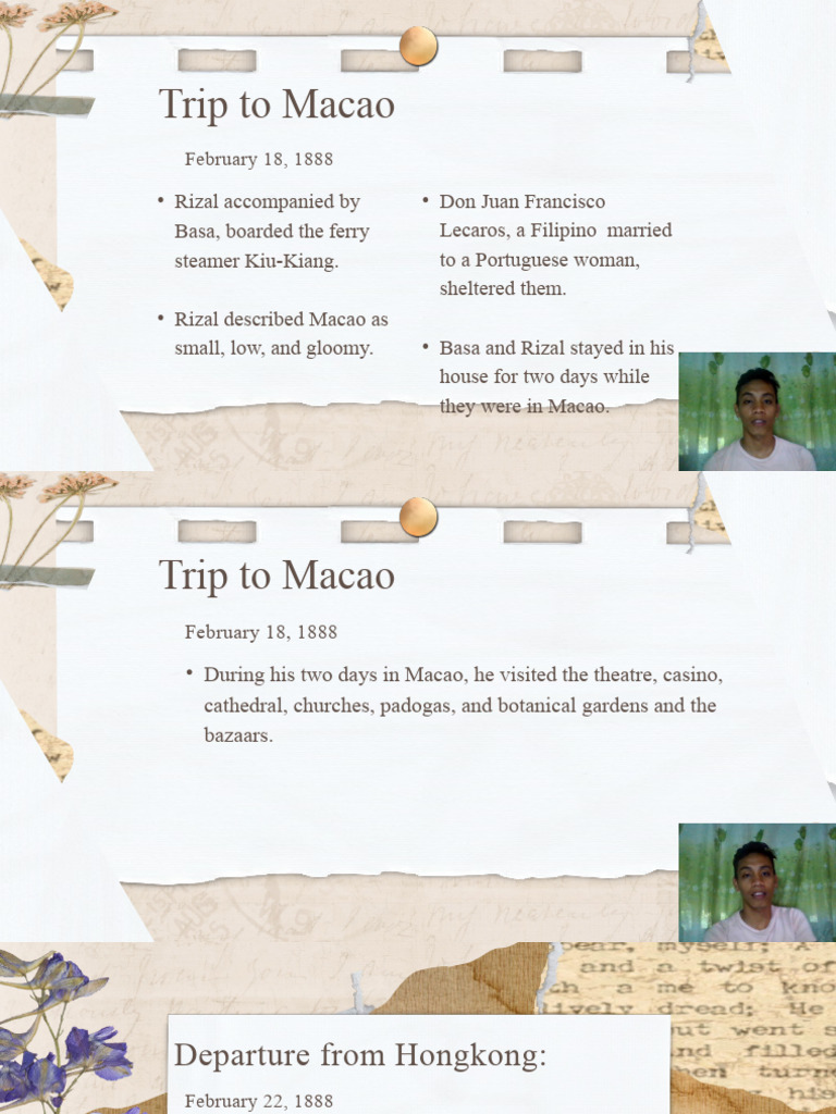 Rizal's 1888 Journey to Macao | PDF | Classics