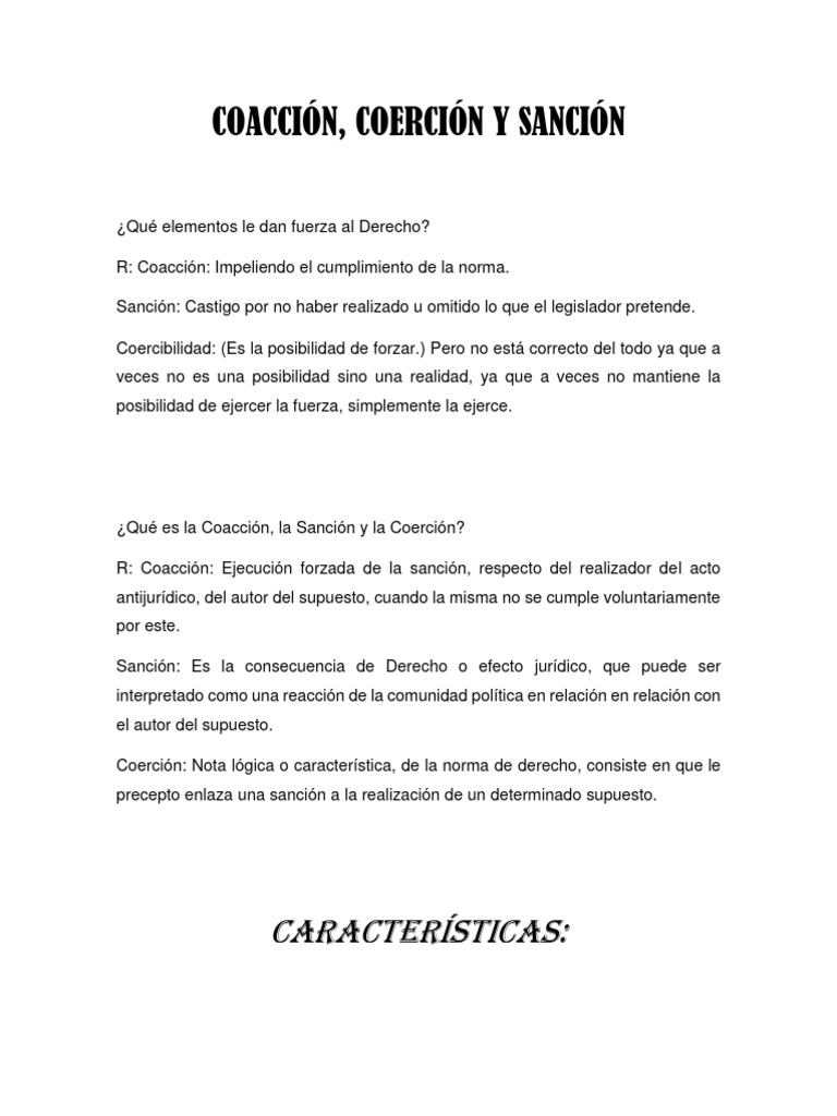 Coacción, Coerción y Sanción PDF
