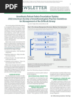 2022 American Society of Anesthesiologists Practice Guidelines