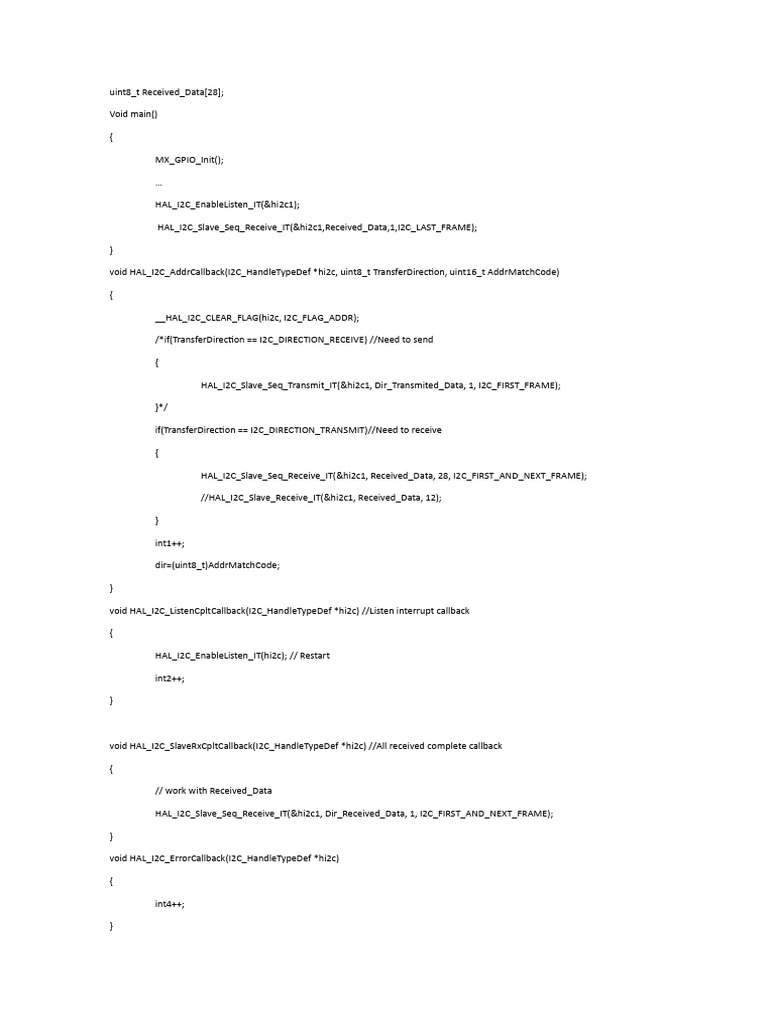Stm32 i2c Interrupt | PDF