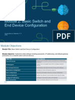 Topic 2 - Basic Switch and End Device Configuration