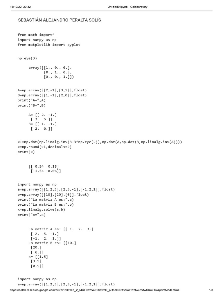 Matrix Operations in Python with NumPy | PDF | Teaching Methods ...