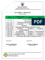 Teachers Sked Lean