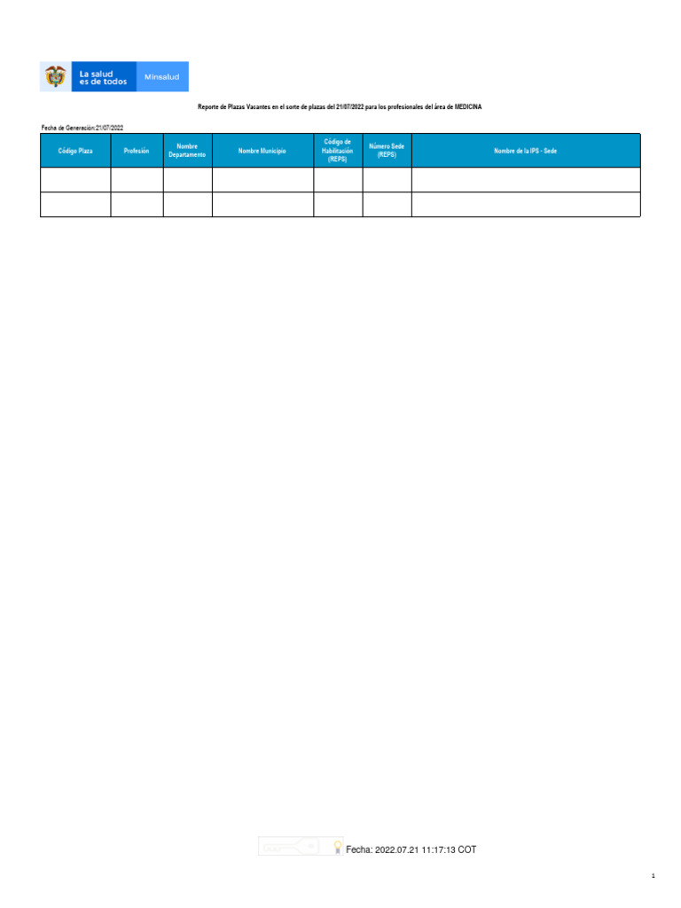 Plazas Vacantes SSO MEDICINA FIRMADO PDF