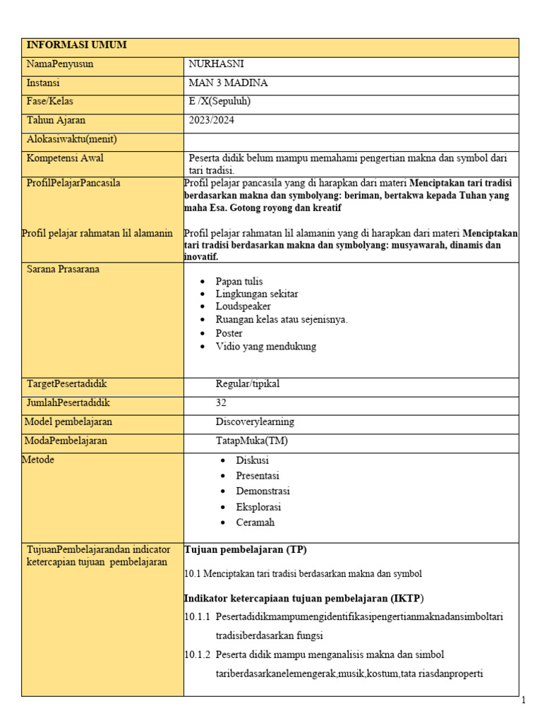 Modul Seni Budaya Tari Tradisional Pdf