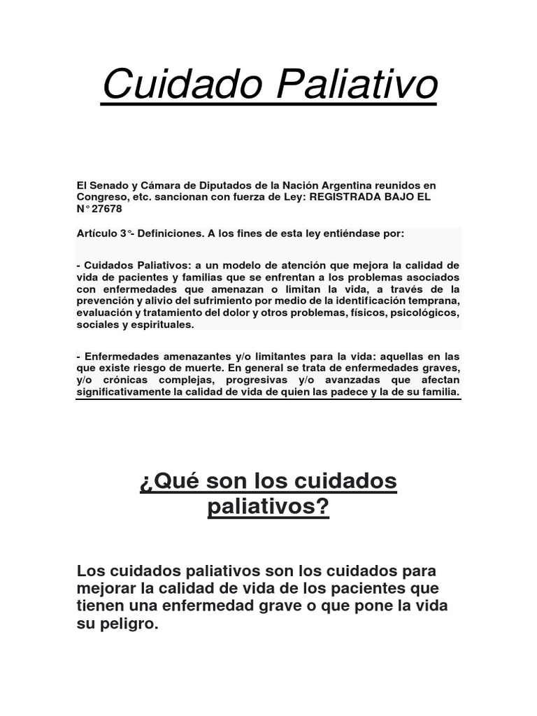 Cuidado Paliativo1 | PDF | Cuidados paliativos | Enfermedad terminal