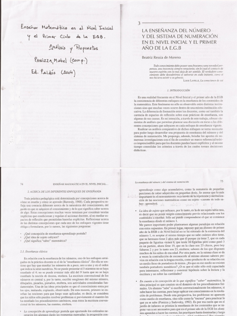 Enseñar Matemática en El Nivel Inicial y Primer Ciclo de La EGB ...