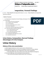 Urine History, Composition, Normal Findings