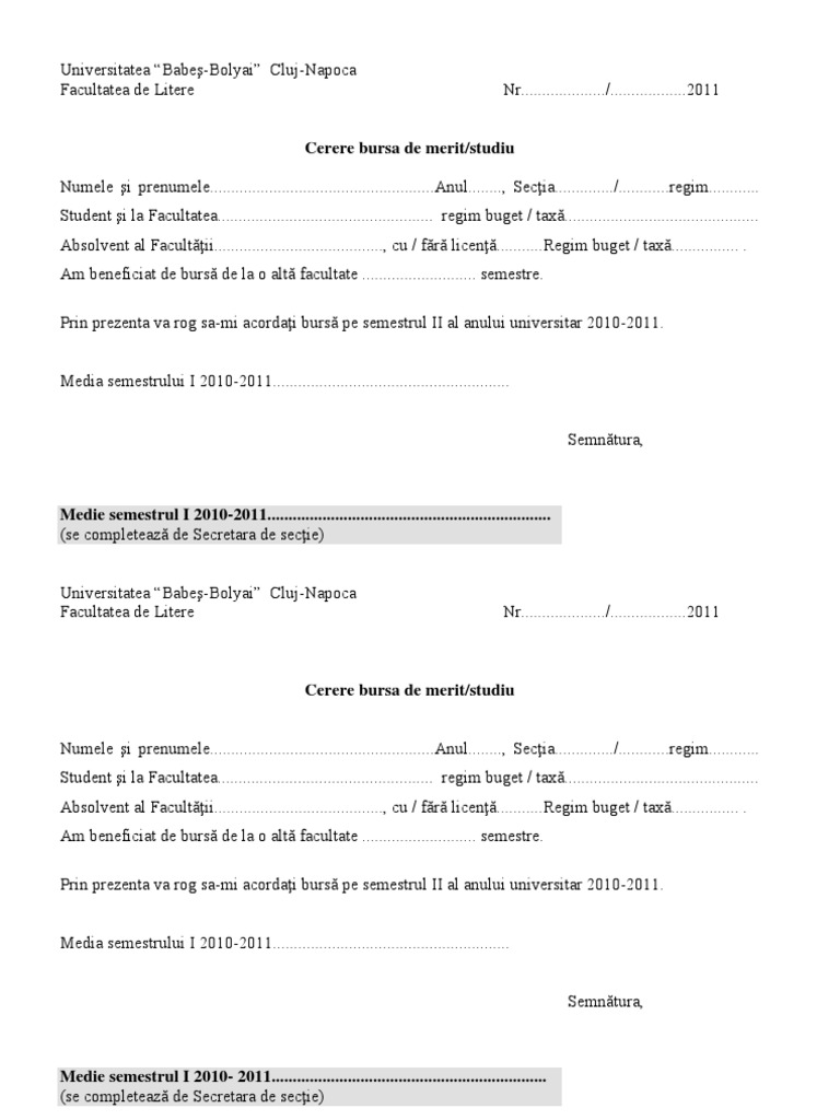 Formular Bursa De Merit