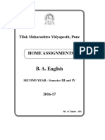 B. A. English-English-Home Assignments