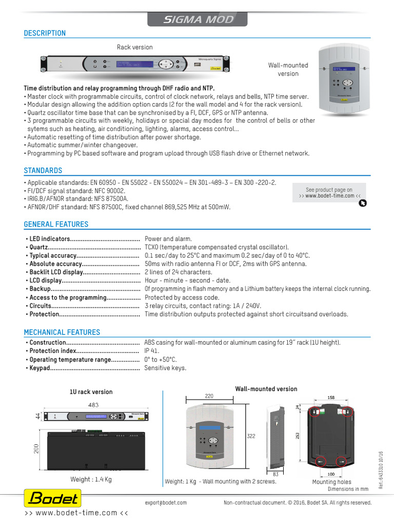 Master Clock System for Facilities | PDF