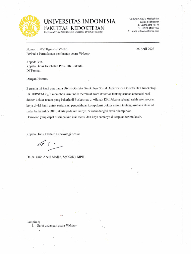 Surat Undangan Webinar ANC | PDF