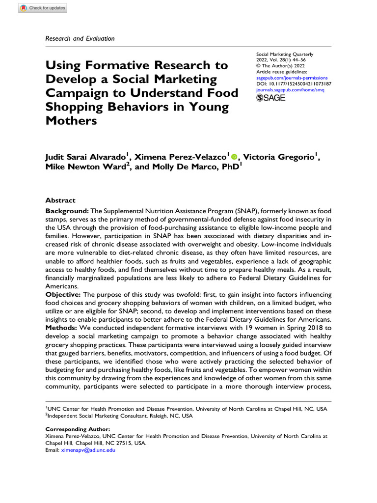 8 Using Formative Research To Develop A Social Marketing Campaign To