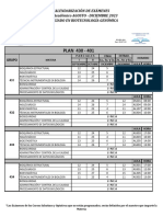 PLAN 430 - 401: Calendarización de Exámenes Ciclo Académico AGOSTO - DICIEMBRE 2023 Licenciado en Biotecnología Genómica