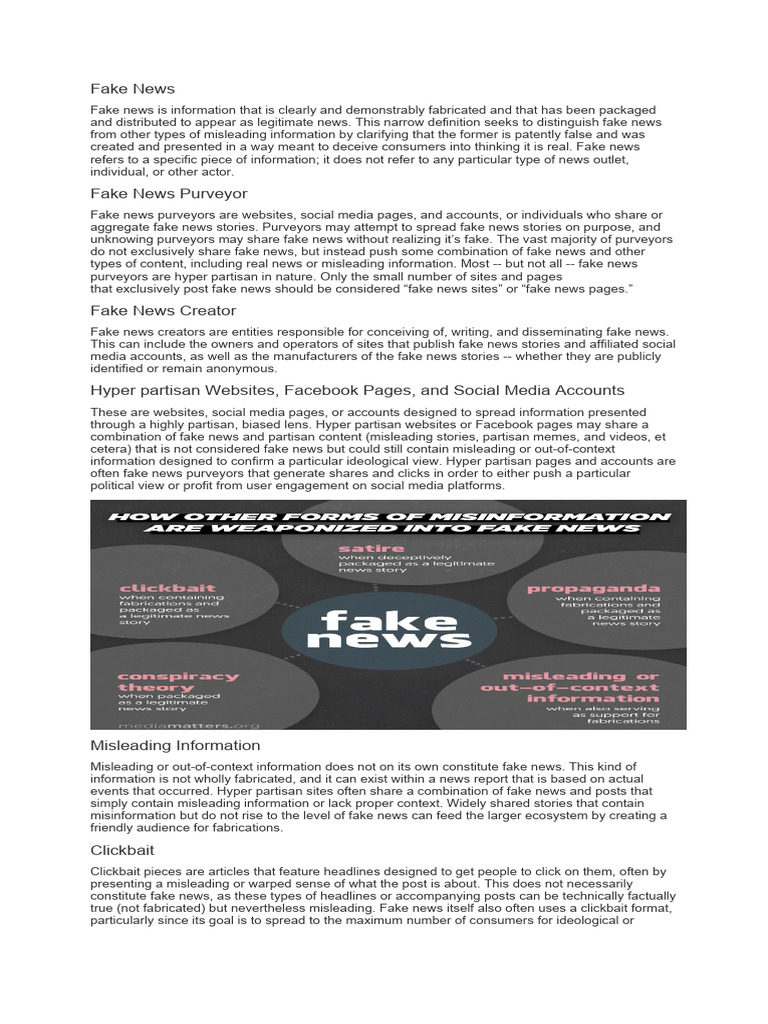 Understanding Fake News and Its Impact | PDF | Finance & Money ...