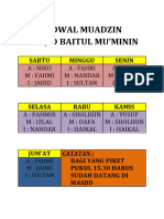 Jadwal Muadzin