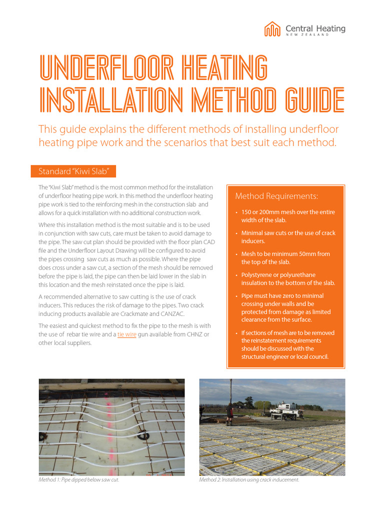 Underfloor Heating Installation Method Guide | PDF