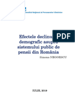 Efectele Declinului Demografic Asupra Sistemului Public de Pensii Din Romania