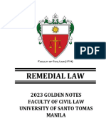2023 Ust Golden Notes Remedial Law 2