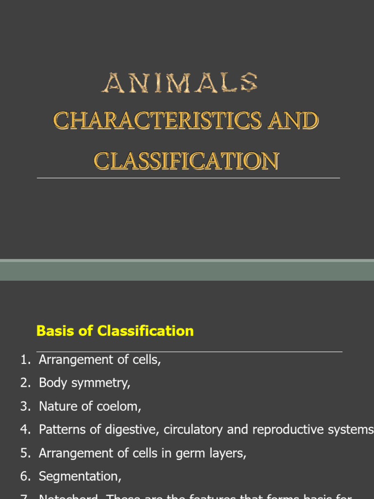Animals Characteristics and Classification | PDF | Kesehatan Holistik ...