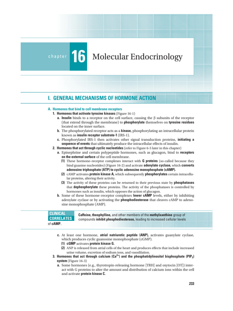 Mechanisms of Hormone Action Explained | PDF