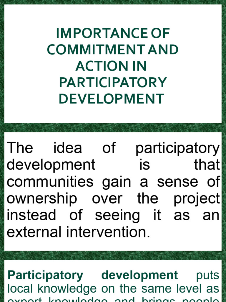 Commitment's Role in Community Development | PDF | Career & Growth