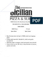 The Sicilian Pizza Flyer 001