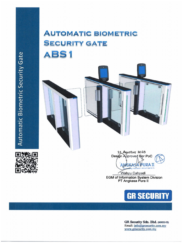Automatic biometric security gate abs 1 dokumen design approved for