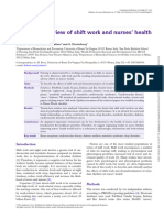 Systematic Review of Shift Work and Nurses' Health