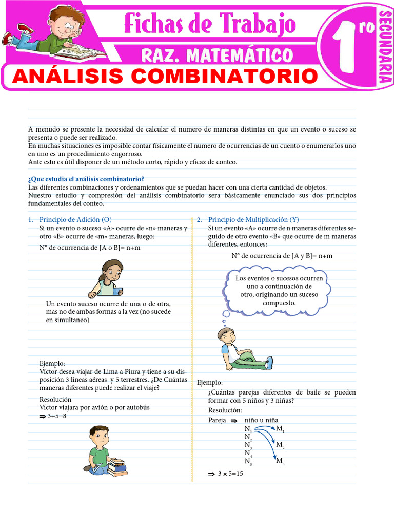 Analisis Combinatorio para Primer Grado de Secundaria | PDF