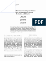 Trope 2007 Construal Levels and Psychological