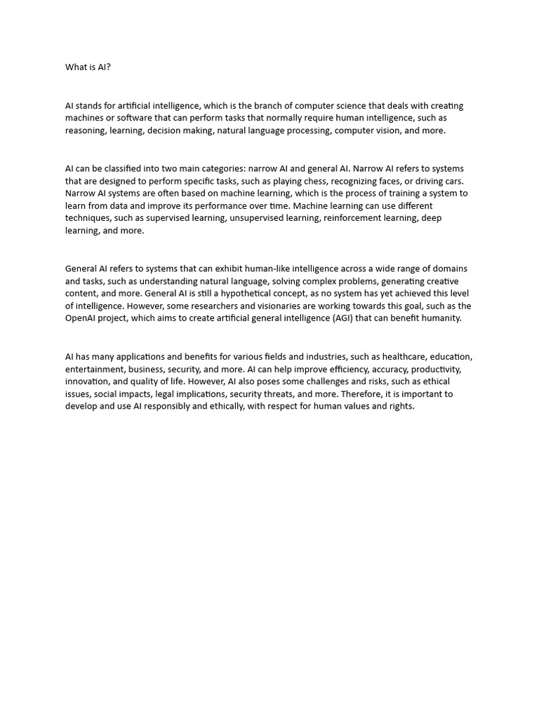 What Is AI | PDF