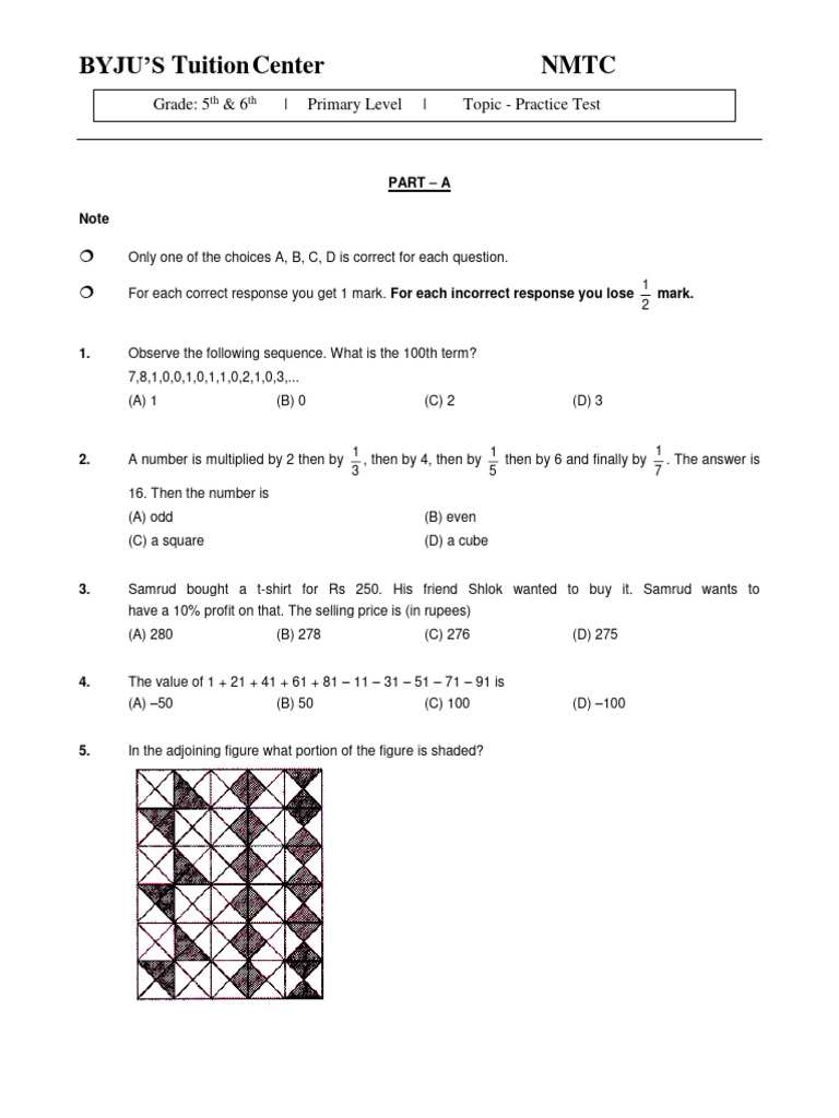 Equations with One Solution: Practice Test | PDF | Area | Ratio
