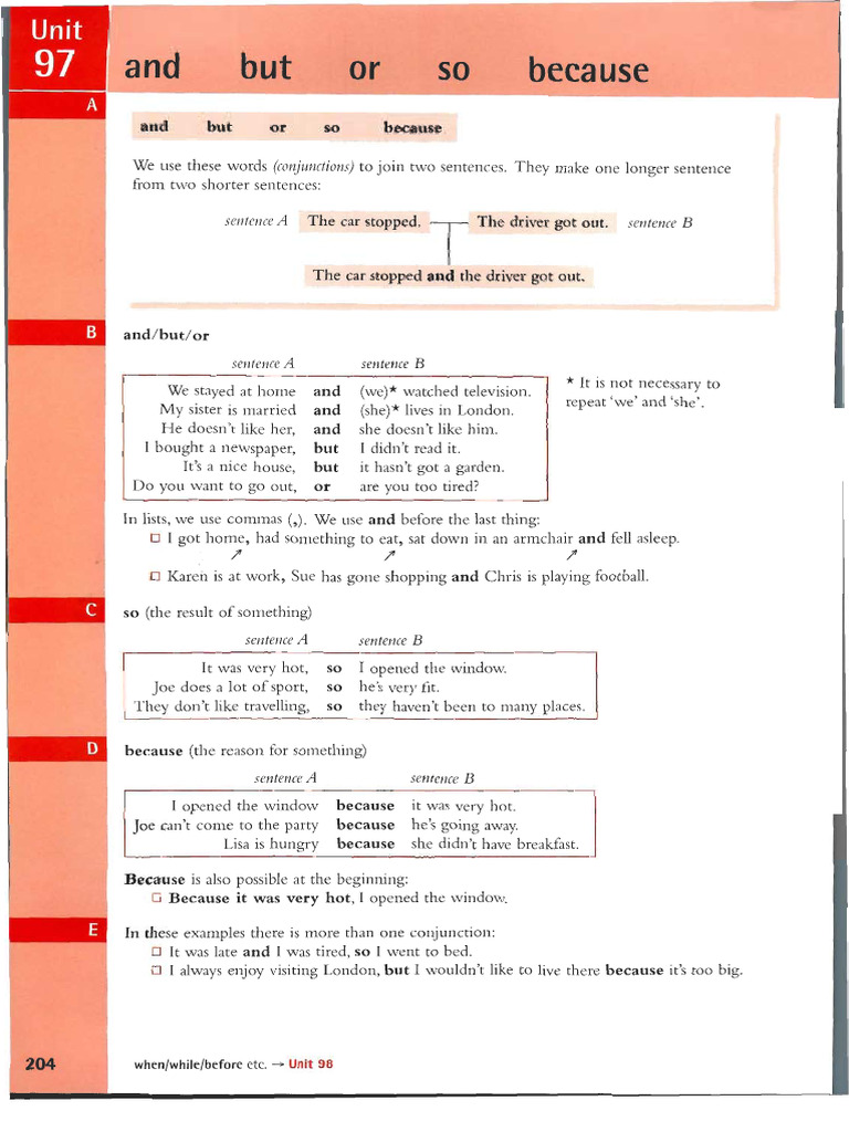 Conjunctions: Usage and Examples | PDF