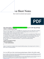 Java Short Notes