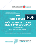 12 de Octubre "Día Del Respeto A La Diversidad Cultural ": Nivel Secundaria Ciclo Básico y Ciclo Superior